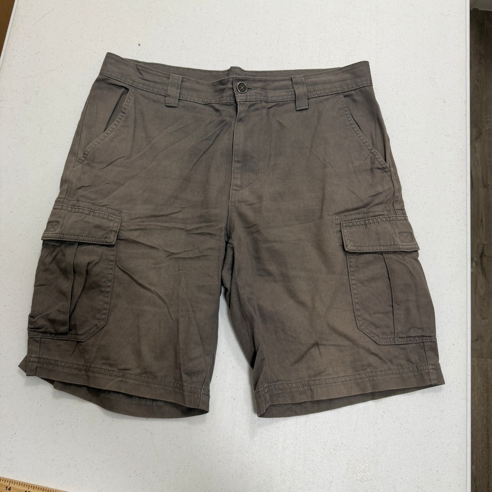 Columbia Mens Cargo Shorts Charcoal Grey Outdoor Hiking Utility Size 32W 10L